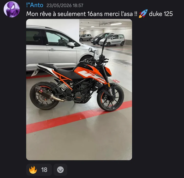 Témoignage Anto — KTM Duke 125 à 16 ans